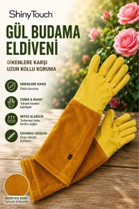 Uzun Kollu Gül Budama Eldiveni-Dikene Dayanıklı Sağlam Bahçe Eldiveni